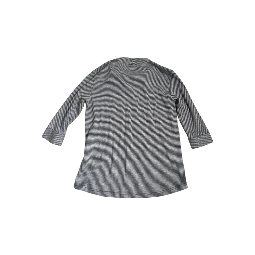 Top Ligne Womens XS Striped Knit Tunic Tops Lot of 2 3/4 Sleeve Black Blue - Picture 6 of 9